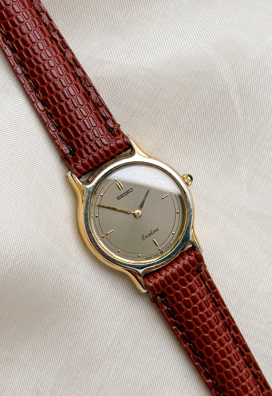 Vintage Seiko Exceline strap watch for women