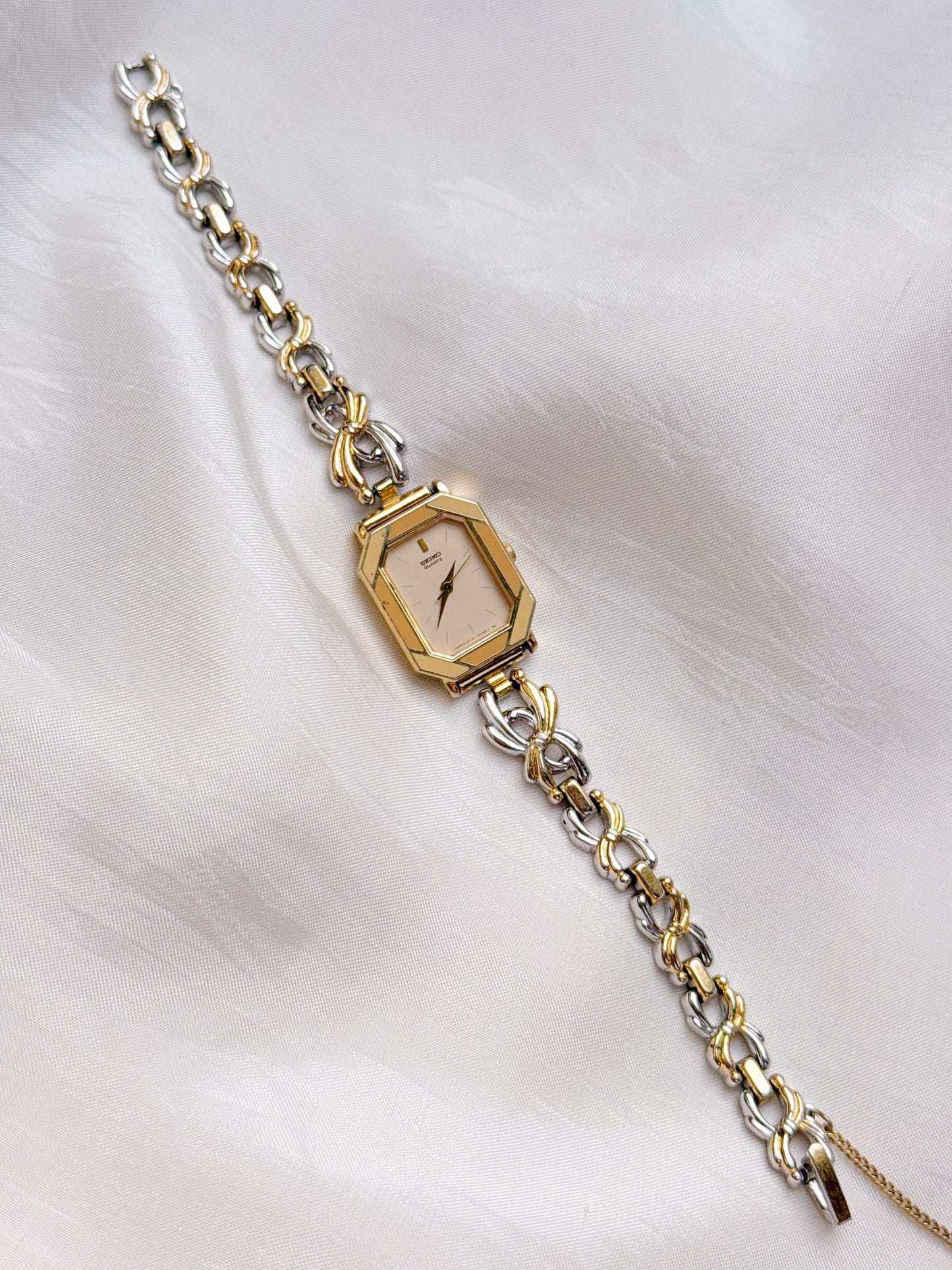 Seiko Tank Dial two tone watch
