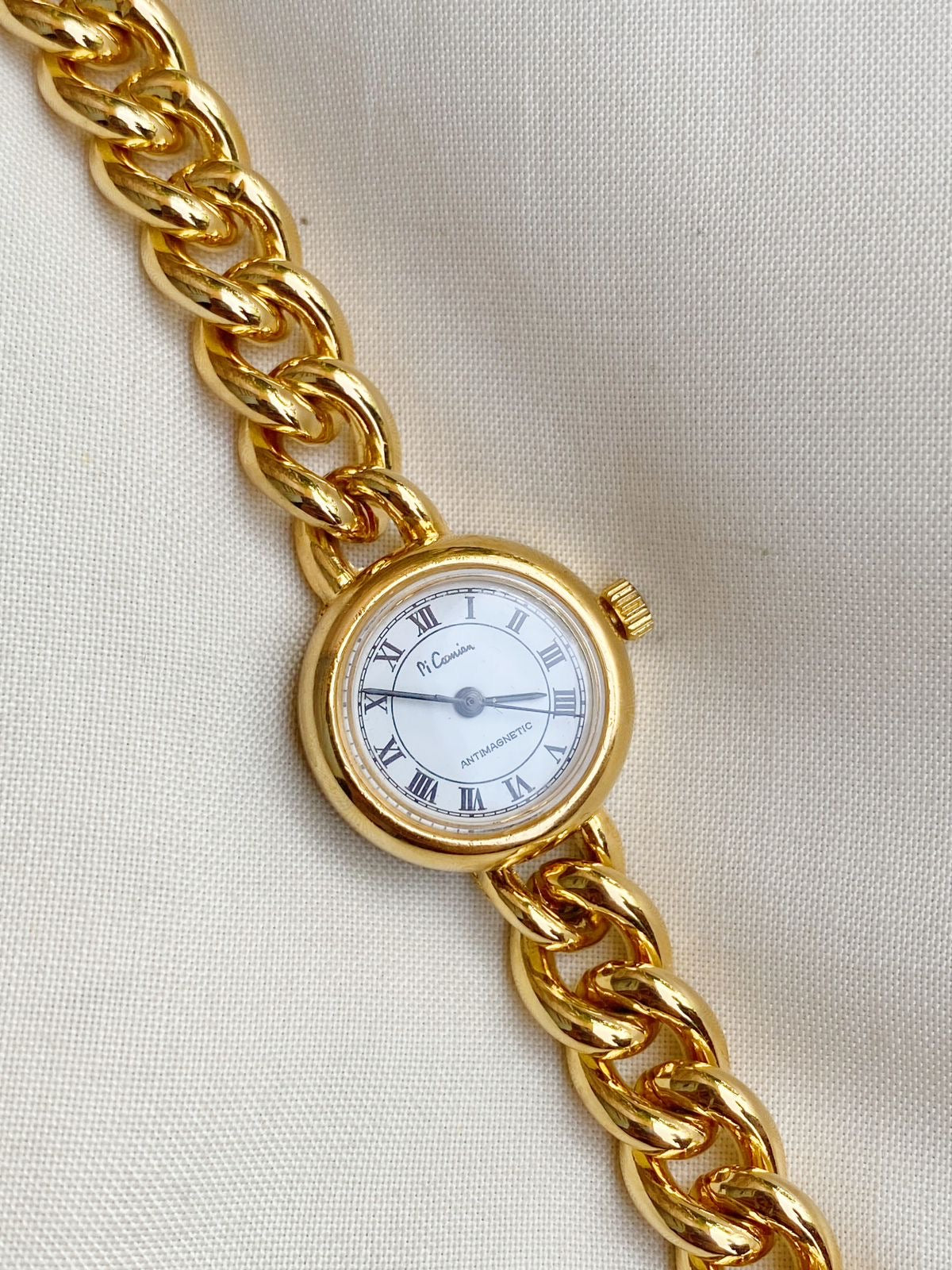 Vintage Pi camian curb chain watch