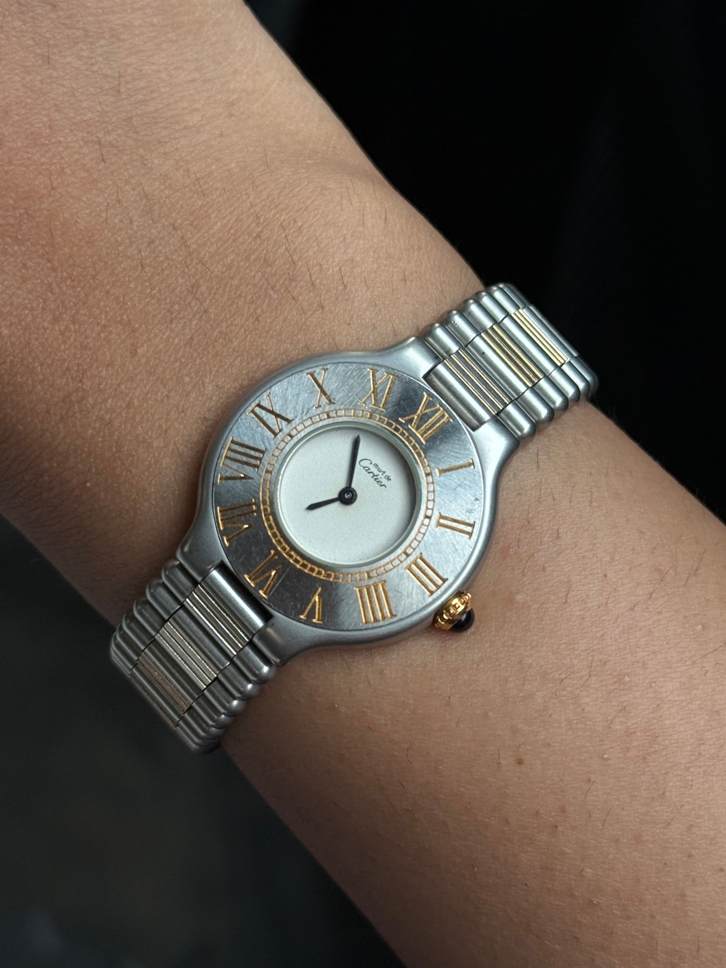 Vintage Must de Cartier 21, Two Tone and Stainless steel watch for women