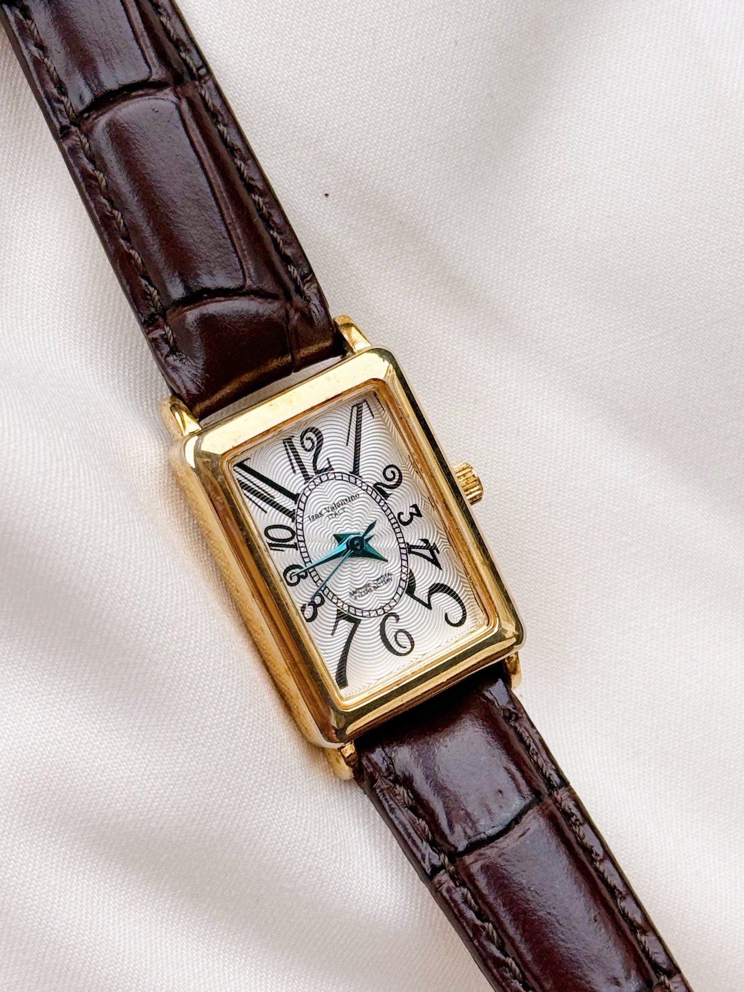 Vintage Rare Tank Dial leather strap watch