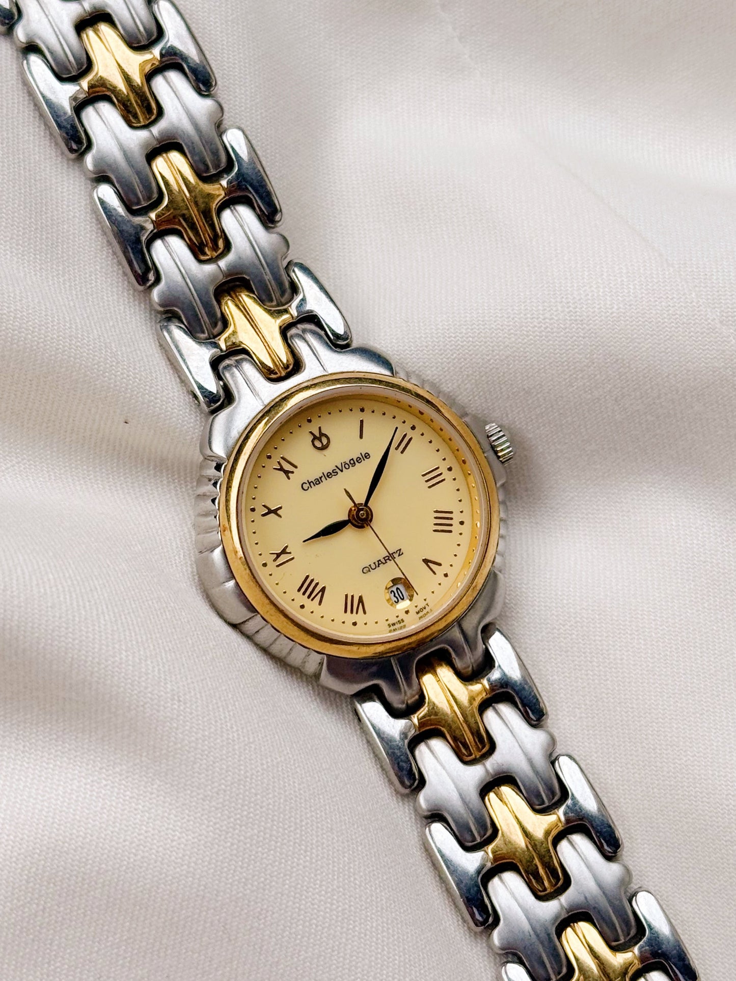 Vintage Charles Vögele two tone watch