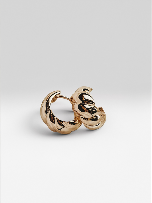 Twist Gold Hoops