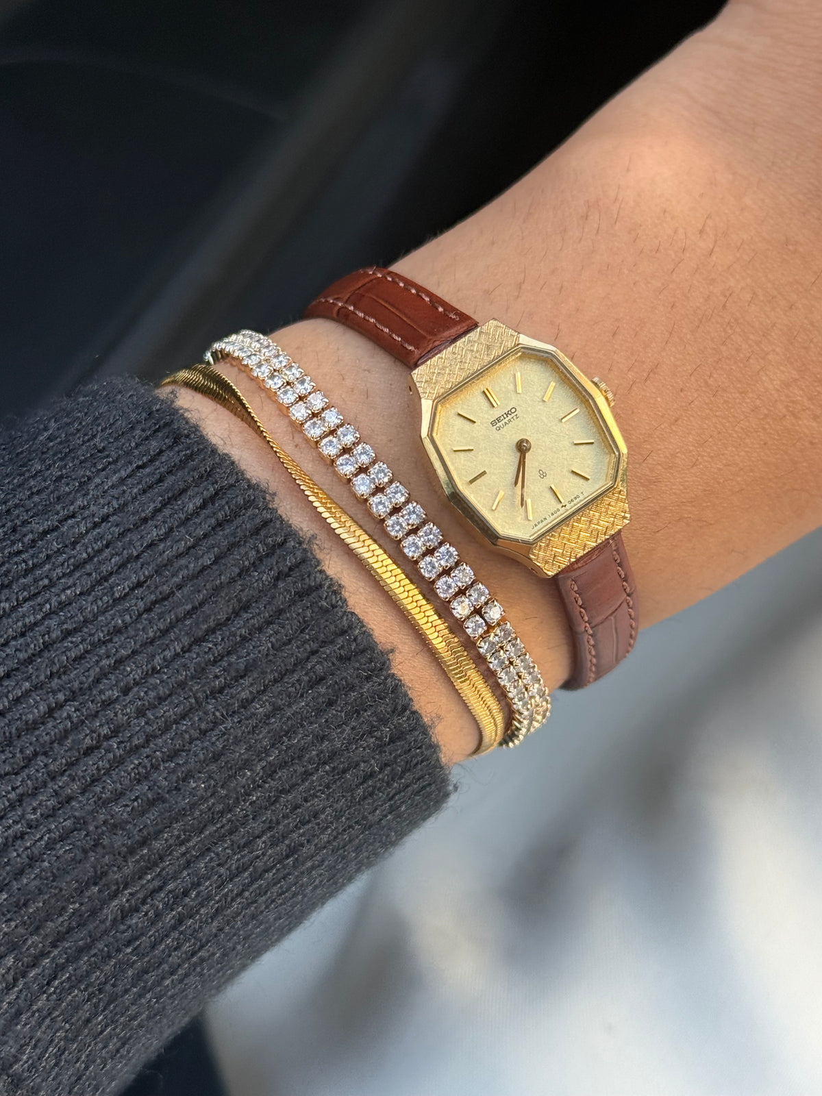Seiko Rare leather strap watch