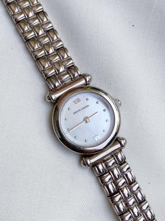Vintage Pierre Cardin watch in silver for women