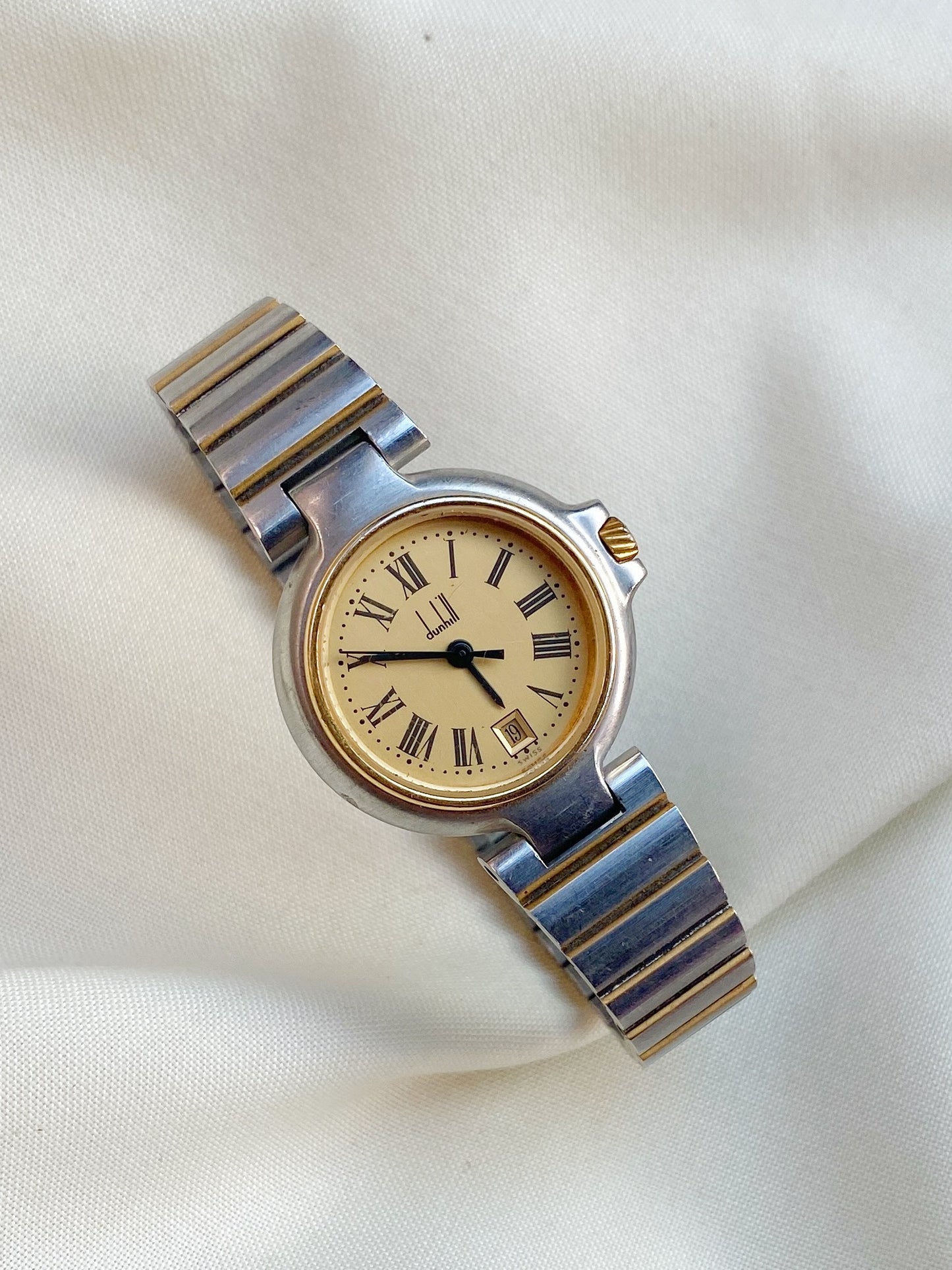 Vintage Alfred Dunhil Milenium Two tone Women’s watch; Datejust, Swiss made