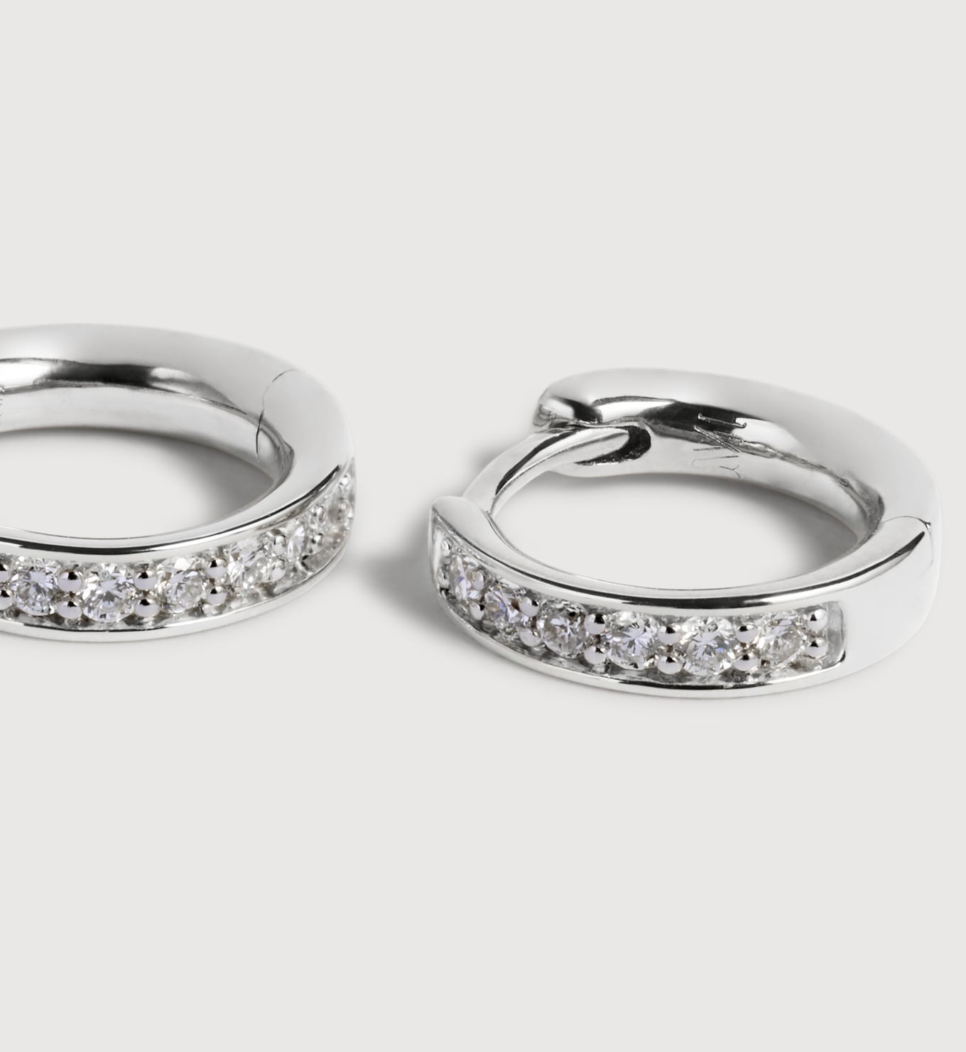 Rhinestone Huggies Silver