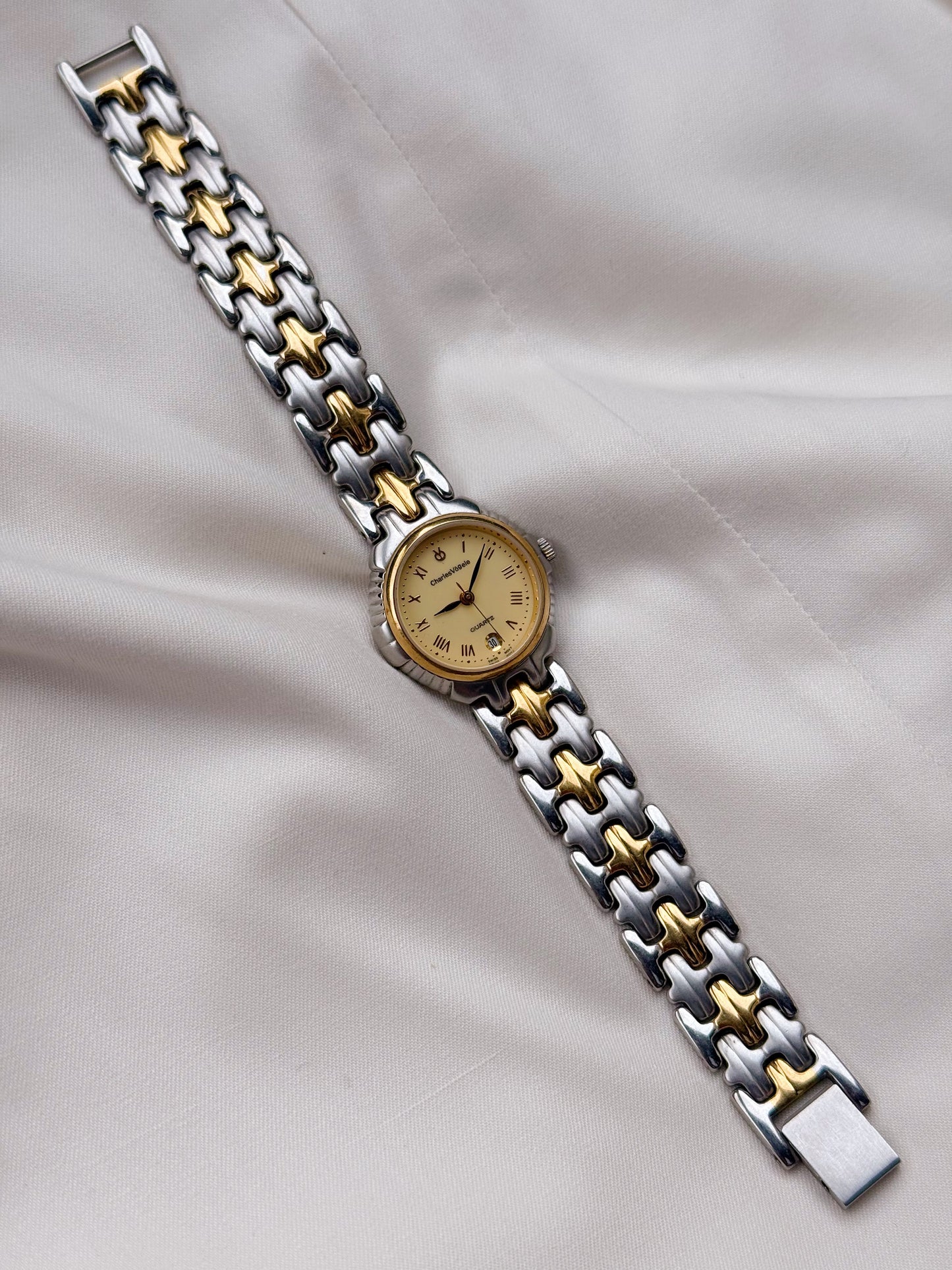 Vintage Charles Vögele two tone watch