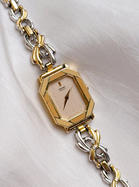 Seiko Tank Dial two tone watch