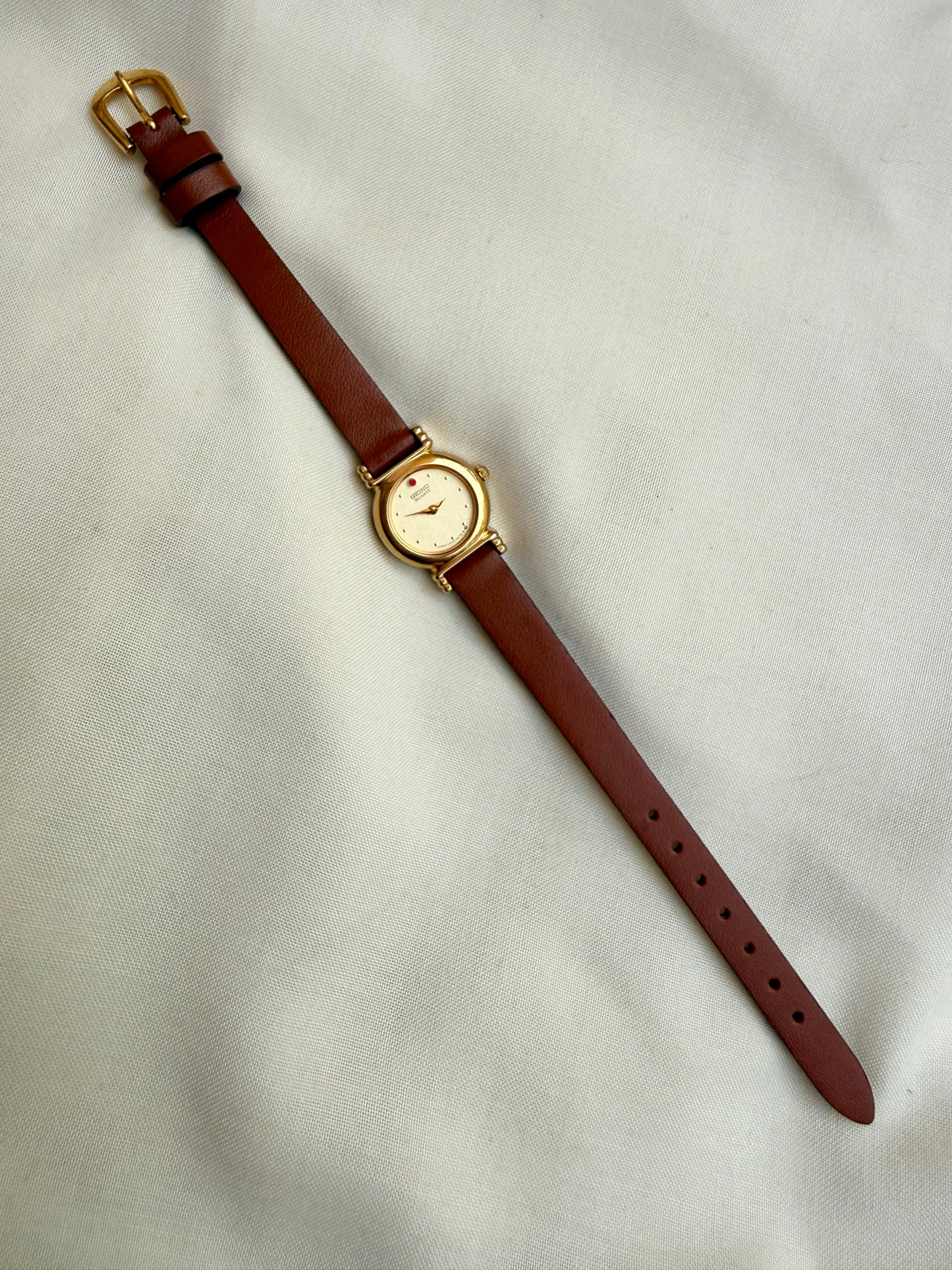 Seiko Small Dial Leather Strap Watch