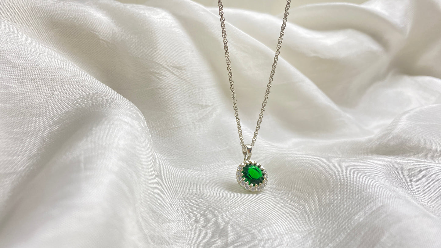 Aldo Emerald Locket and Earrings Set
