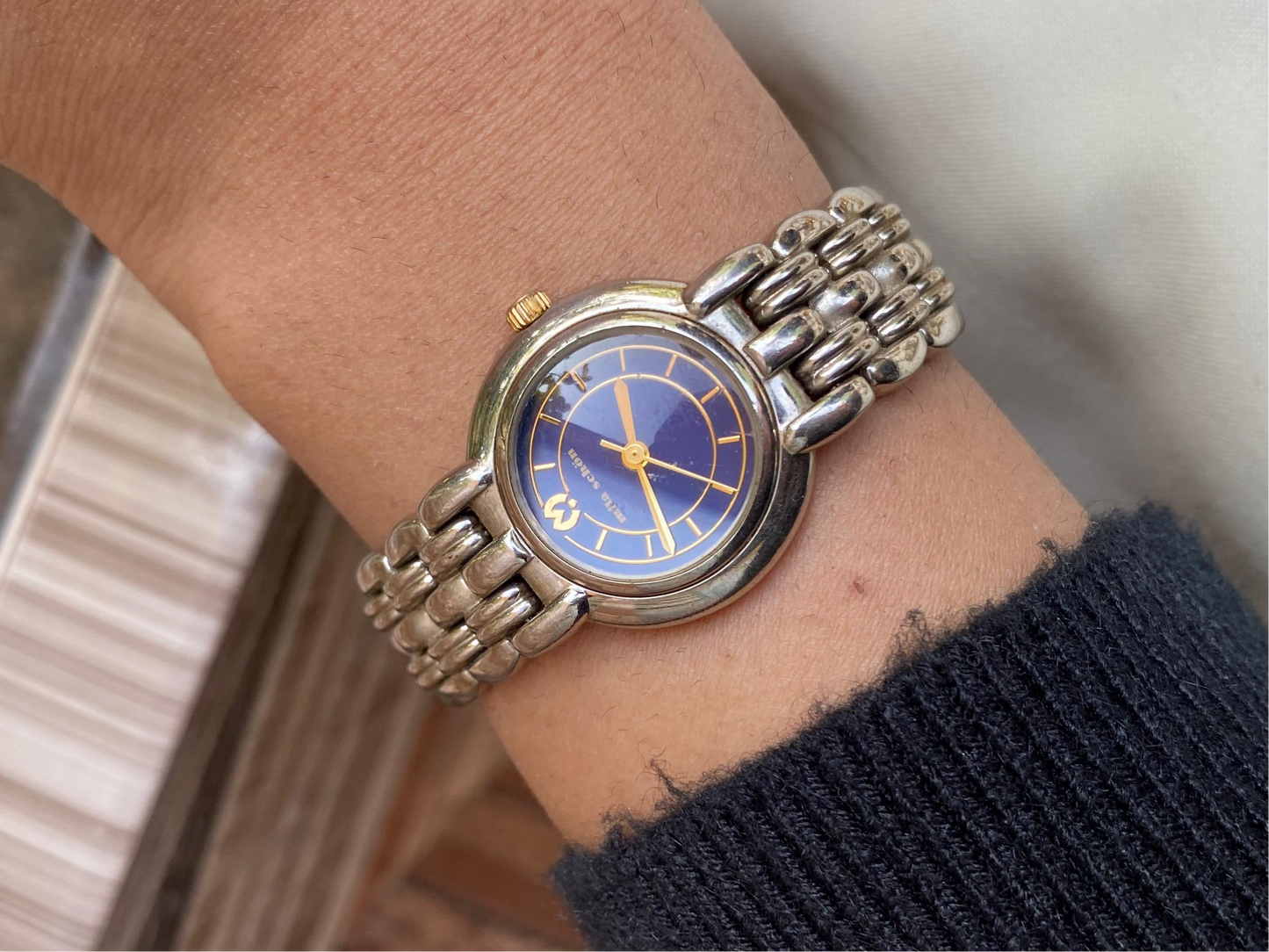 Vintage Mila schon silver watch