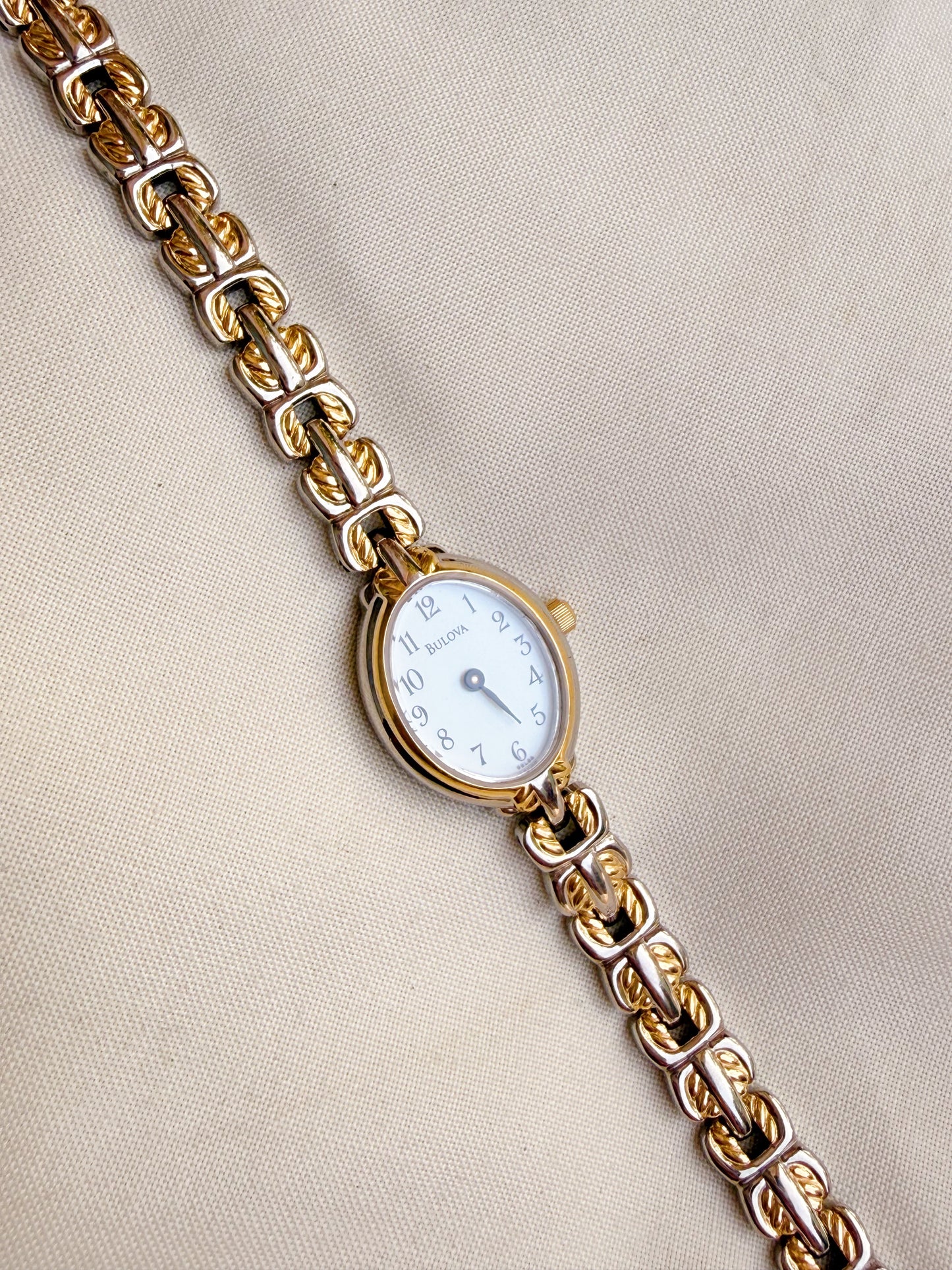 Bulova two tone watch for women