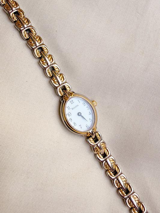 Bulova two tone watch for women
