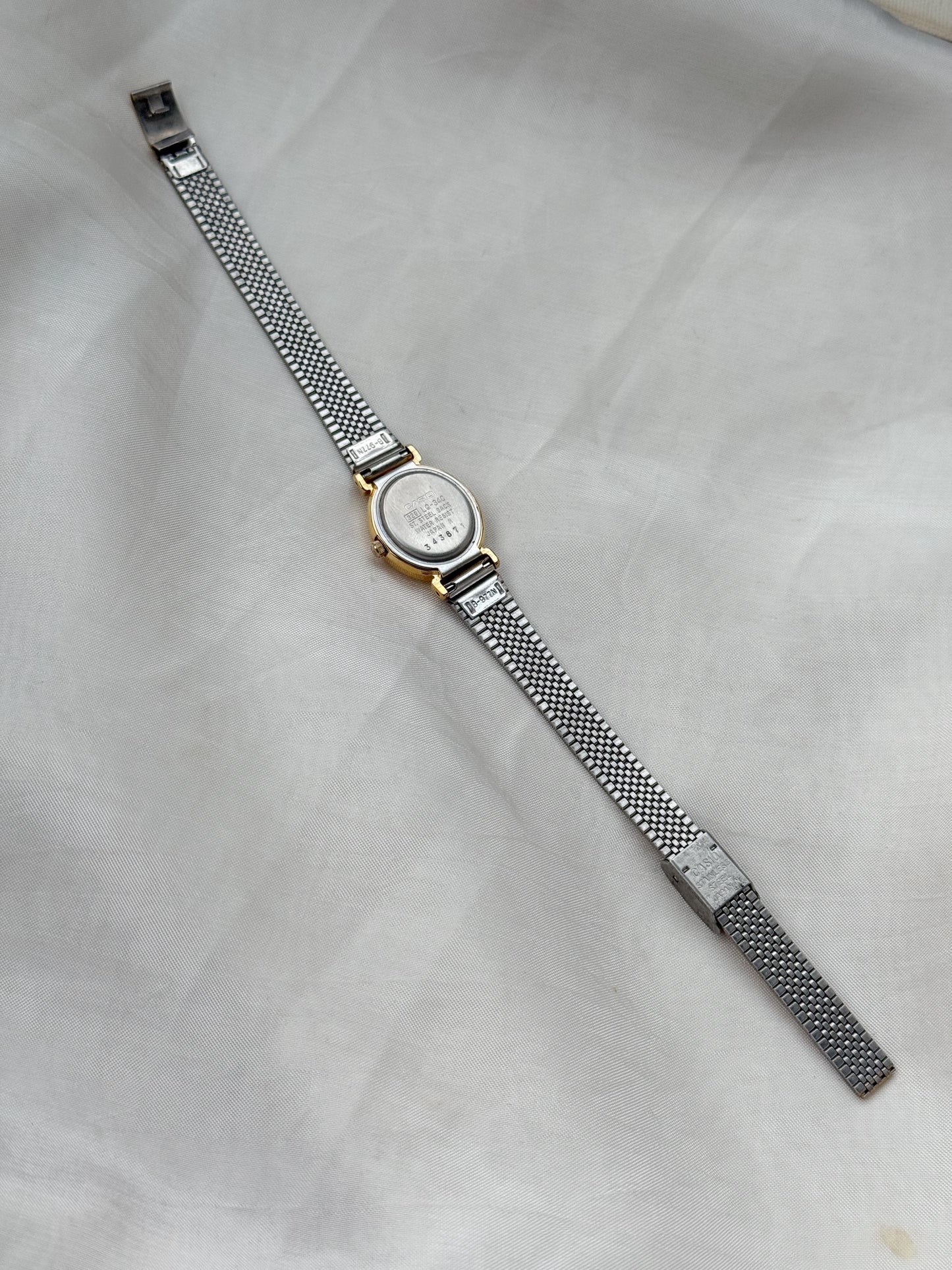 Vintage Casio Oval Dial gold plated watch