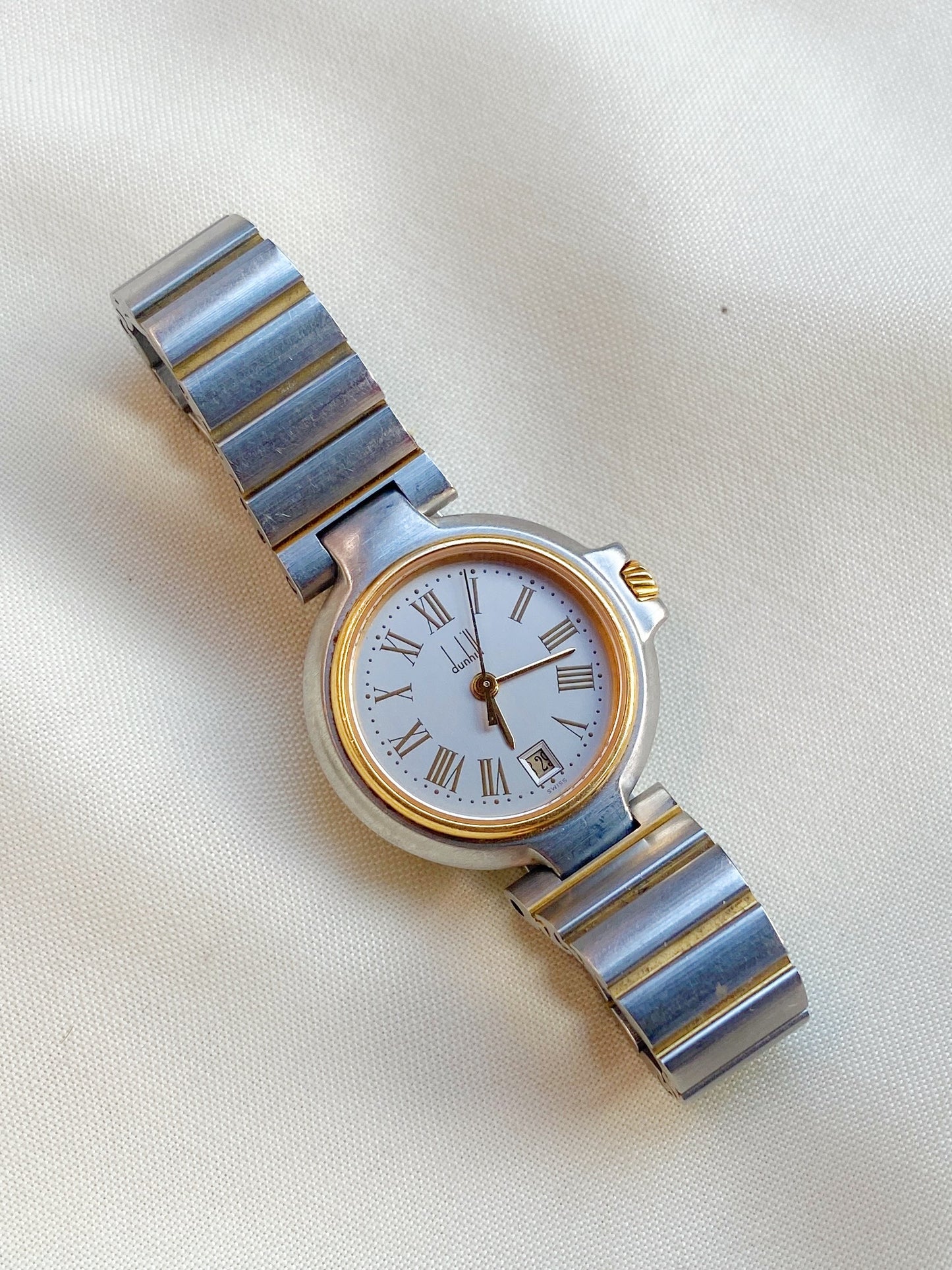 Vintage Alfred Dunhil Milenium Two tone Women’s watch; Datejust, Swiss made