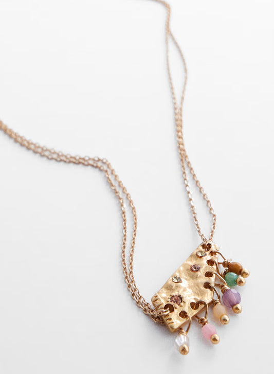 MNG crystal beads necklace