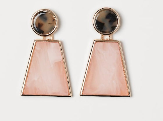 H&M beautiful earrings pink shade