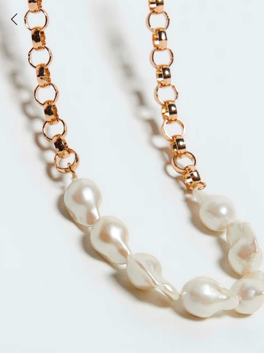 MNG Pearl chain necklace