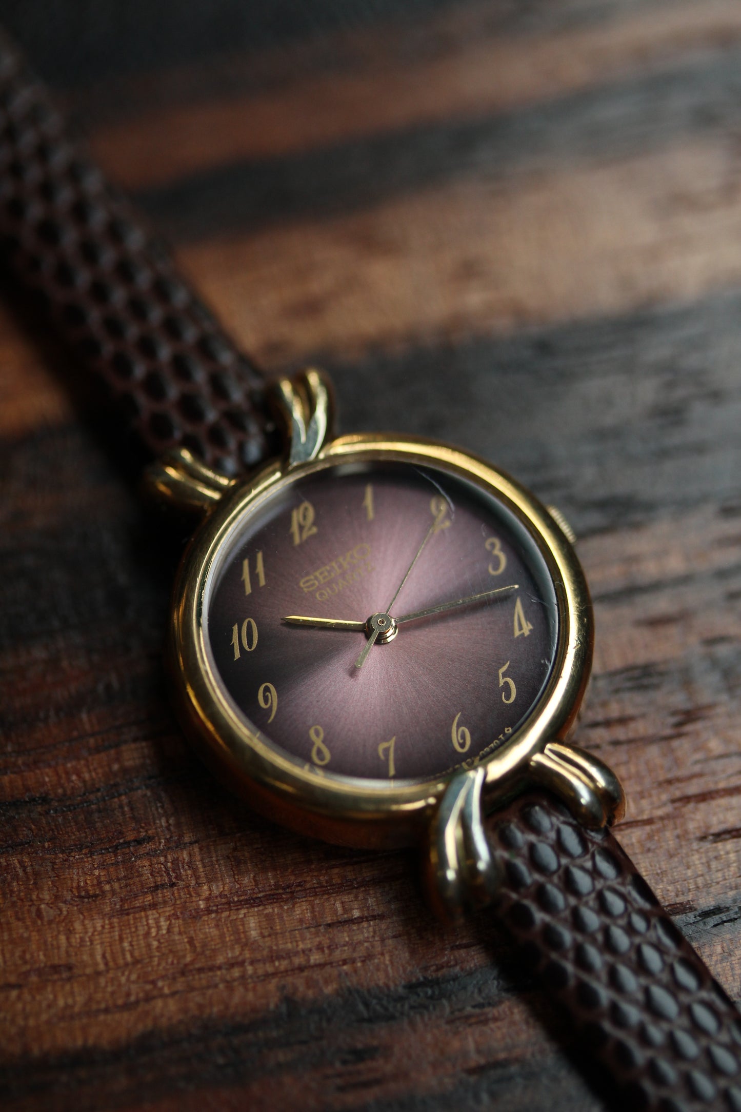 Seiko rare leather strap watch