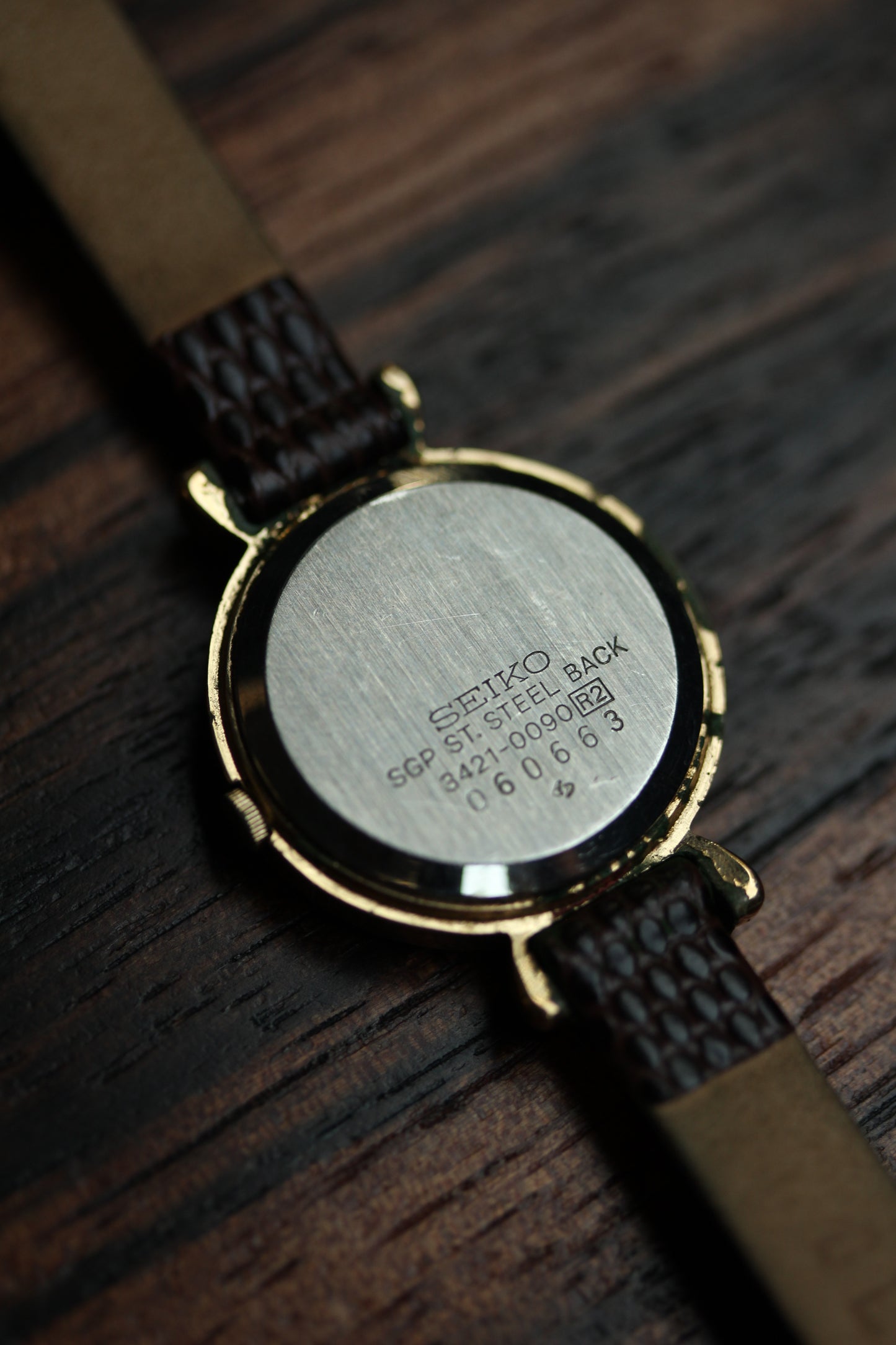 Seiko rare leather strap watch