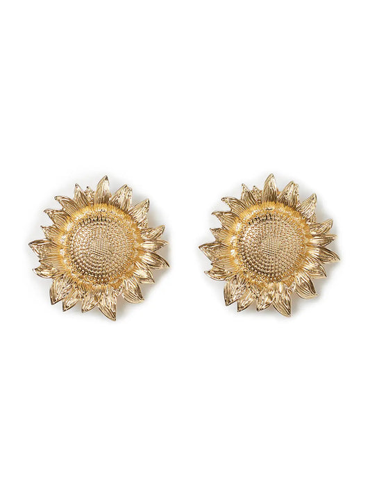 H&M sunflower golden earrings
