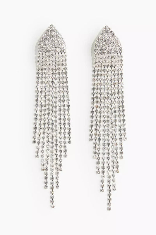H&M Long rhinestone earrings