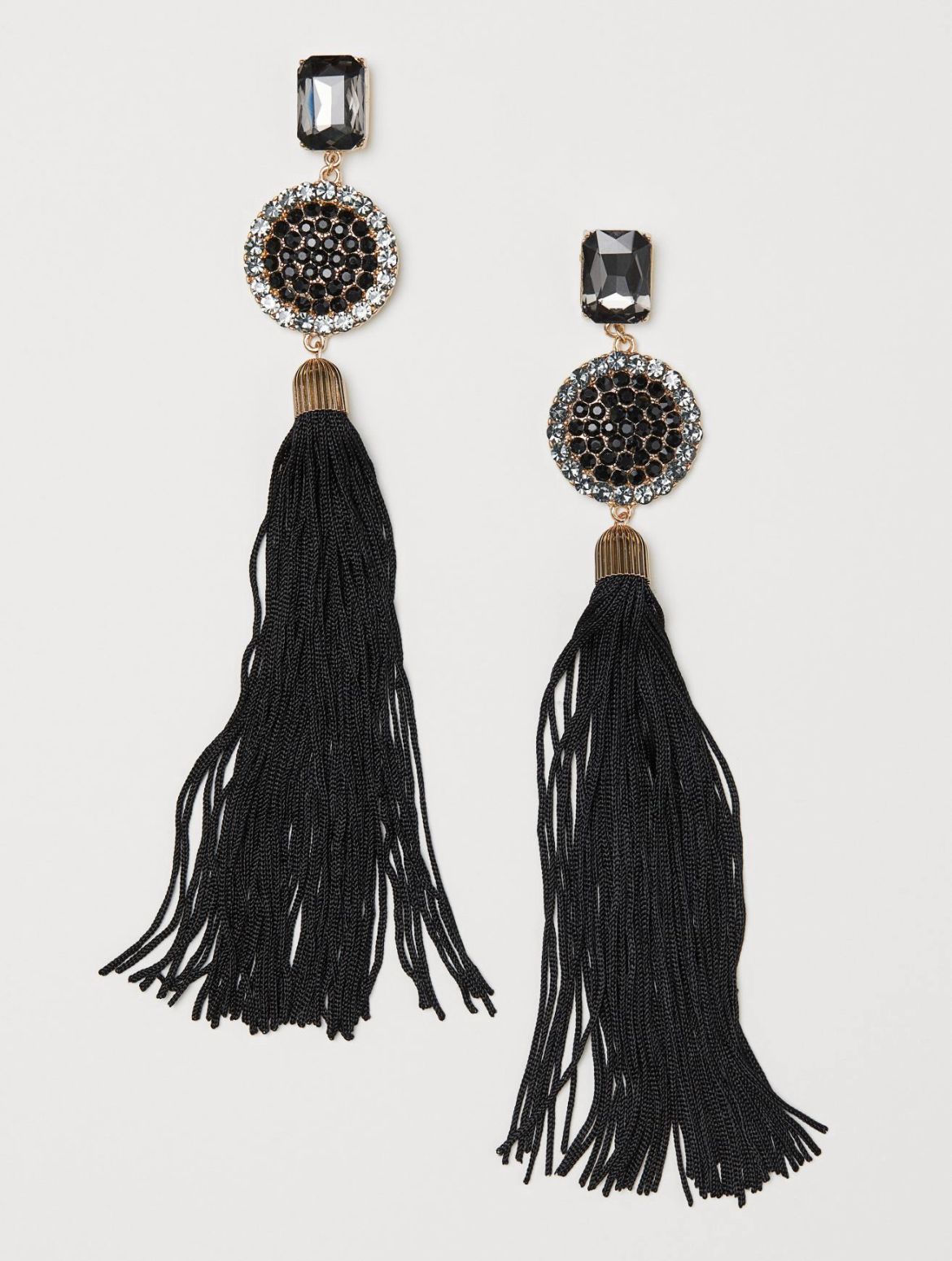 H&M black style earrings