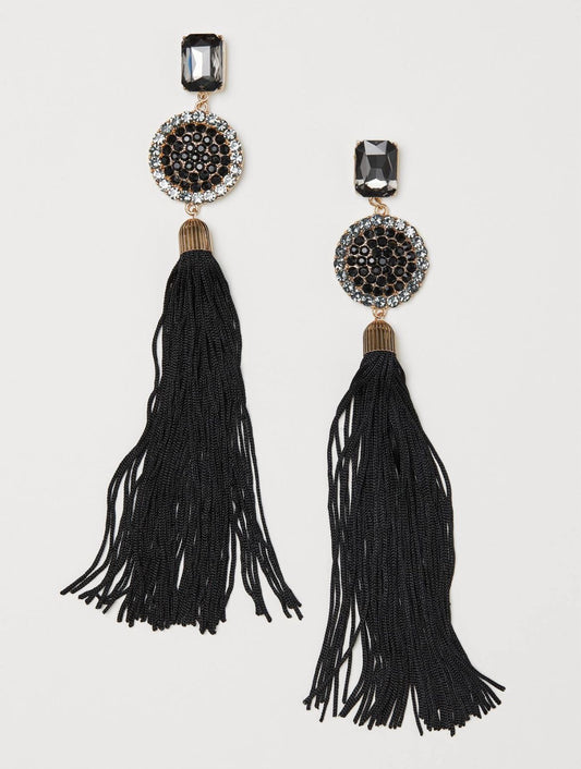 H&M black style earrings