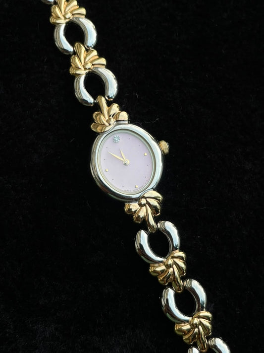 Vintage Citizen Noevir two-tone pink dial ladies watch
