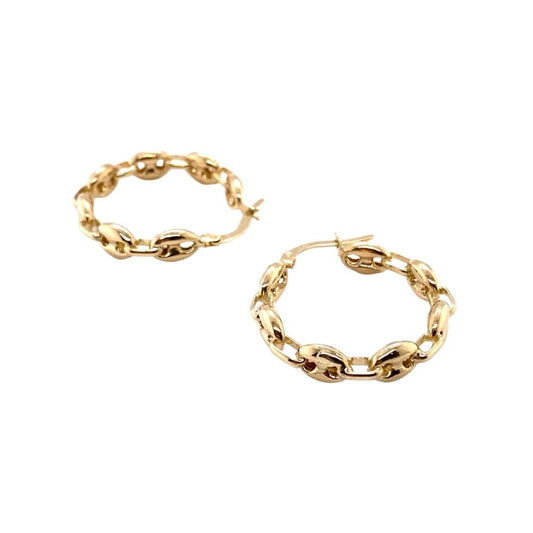 MNG golden chain hoops