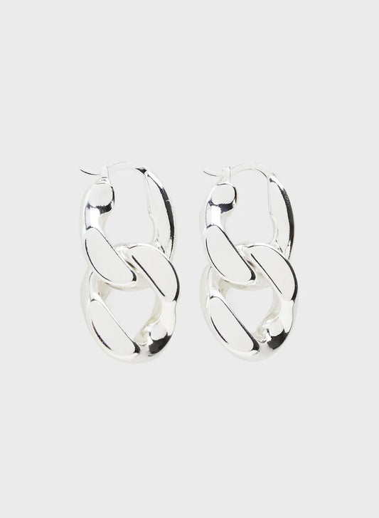 MNG silver chain earrings