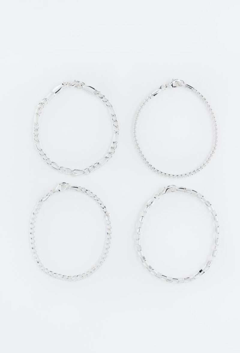 H&M 4-Pack silver bracelets