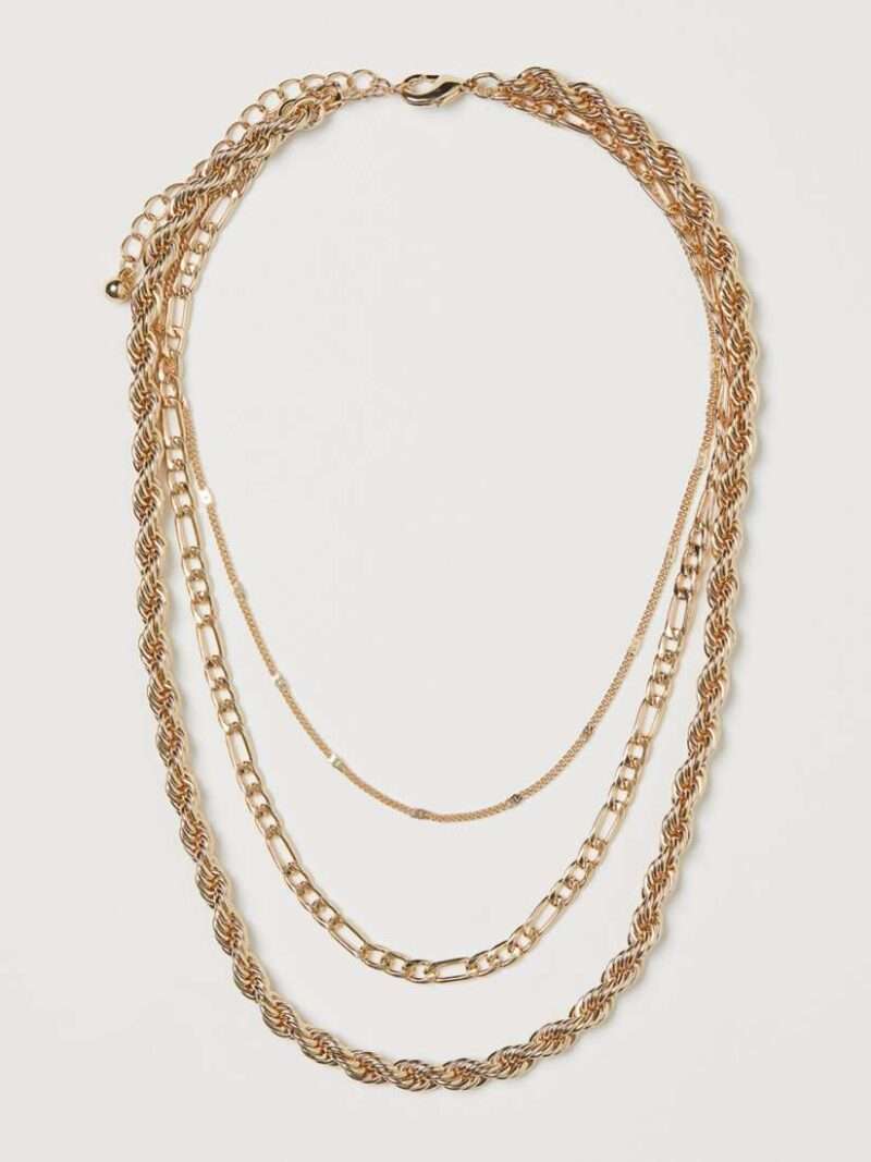 H&M three stranded chunky necklace