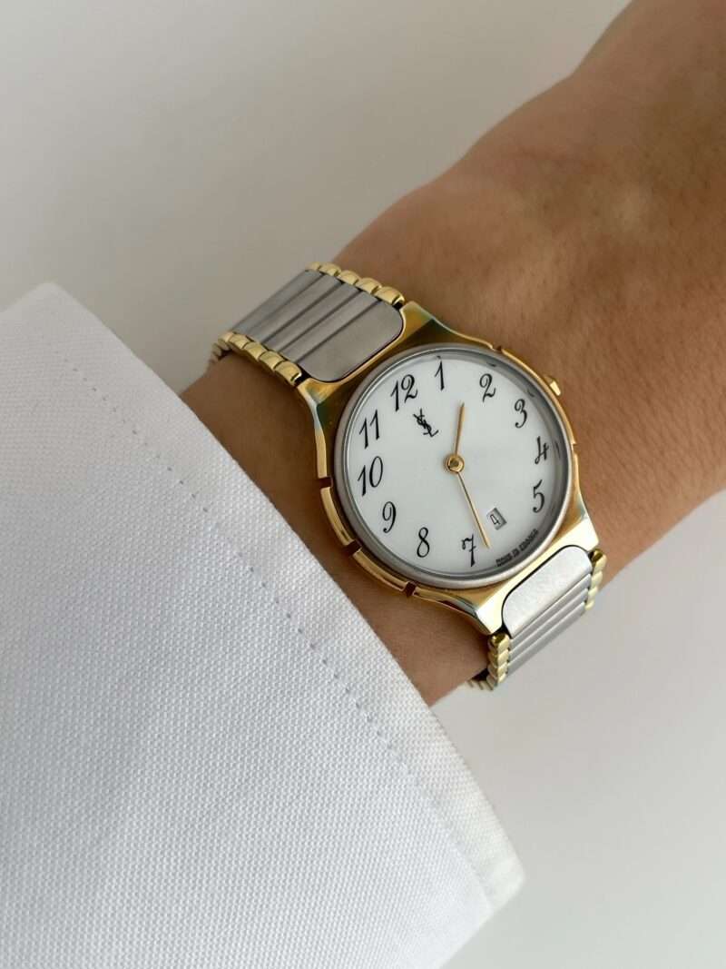 YSL 1990s Two tone watch